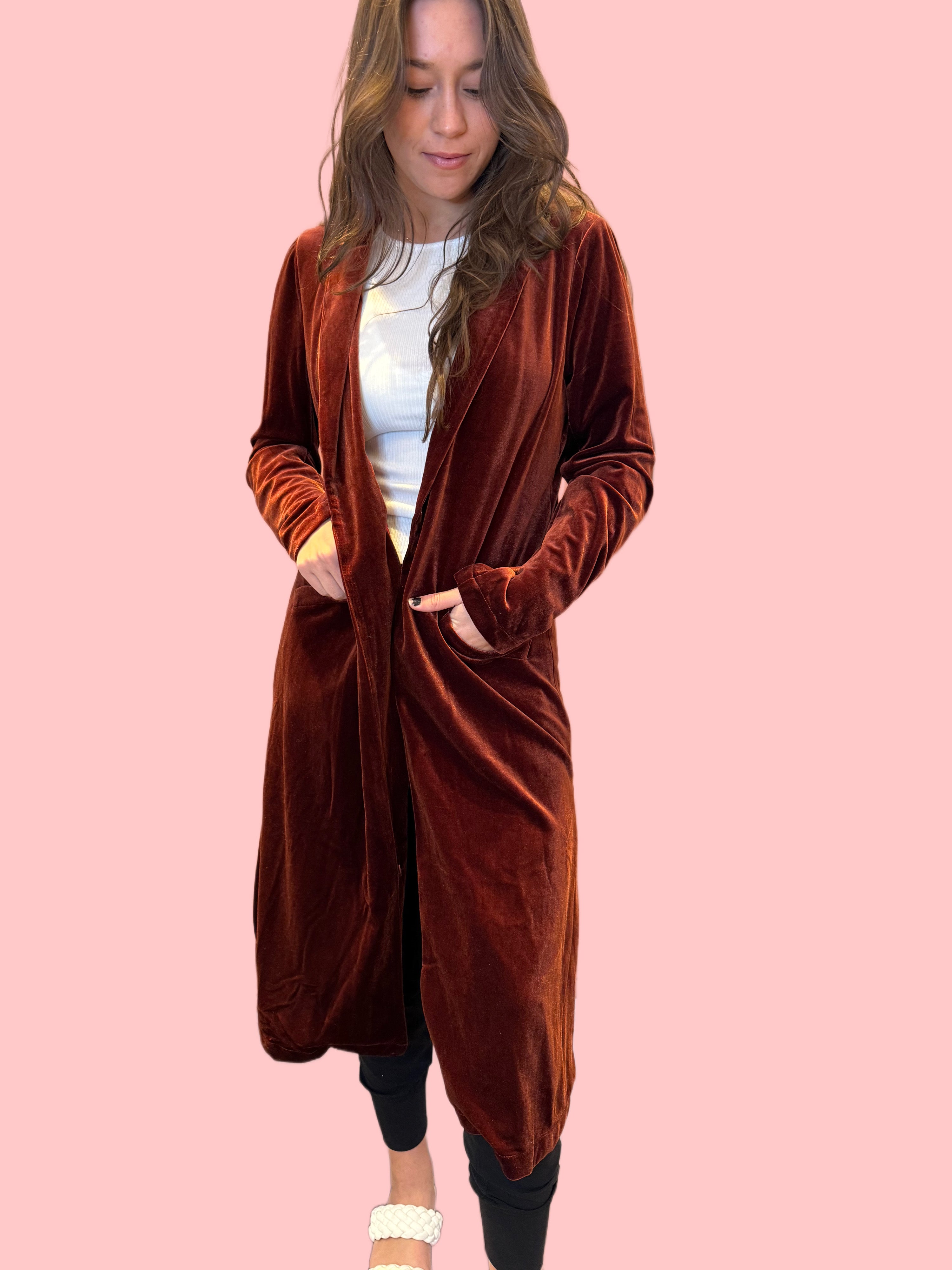 Long Velvet Blazer