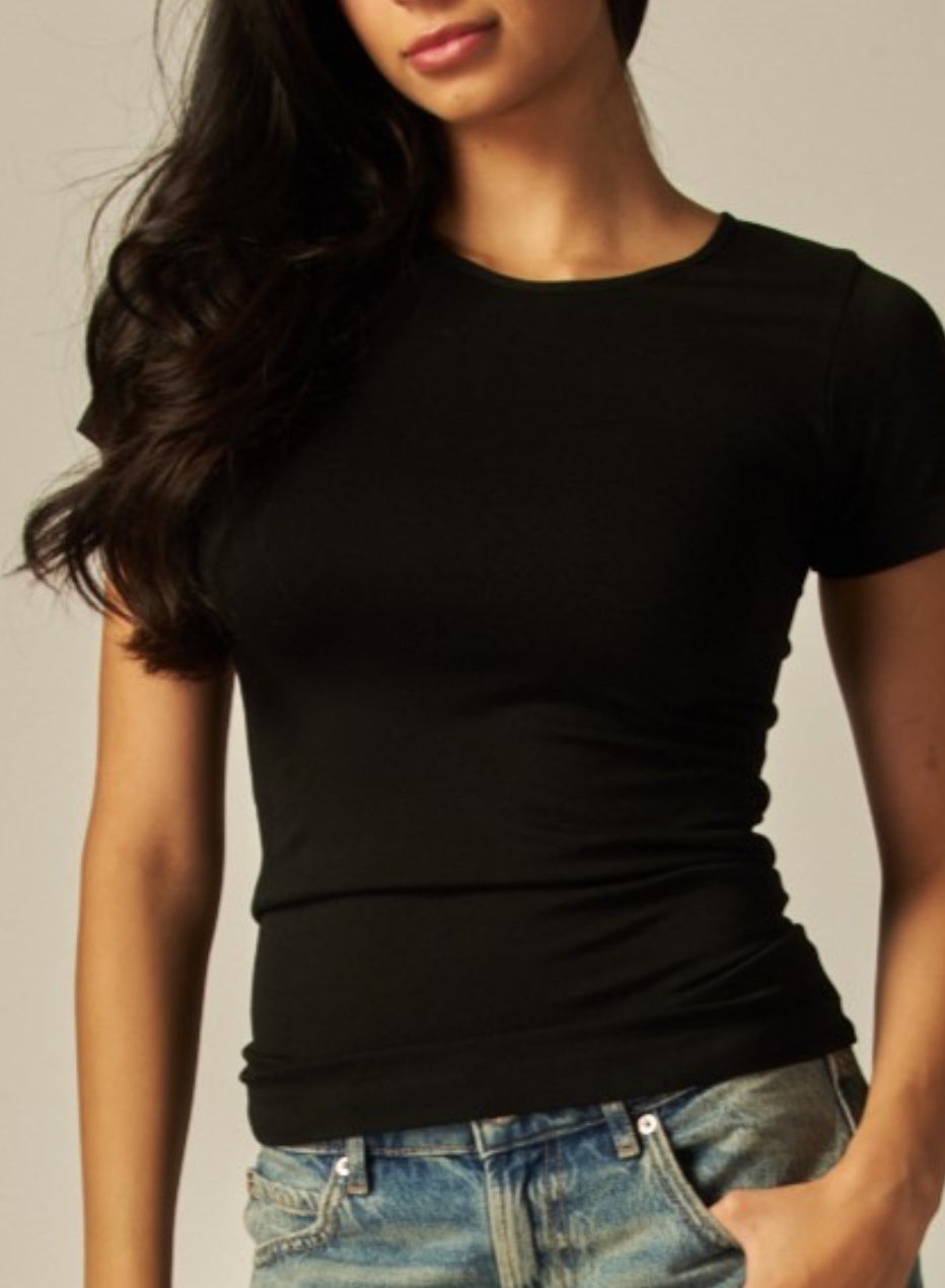 Seamless Round Neck Short Sleeve Top