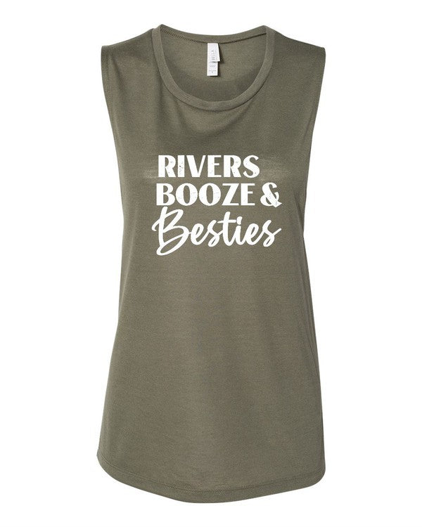 Rivers Booze and Besties Bella Canvas Tank