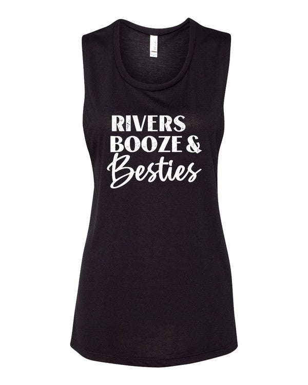 Rivers Booze and Besties Bella Canvas Tank