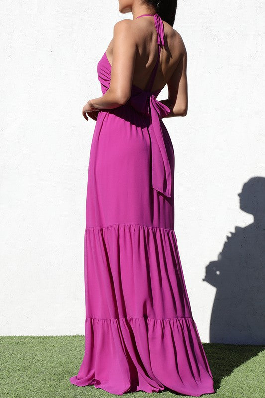 Tiered Woven Maxi Dress