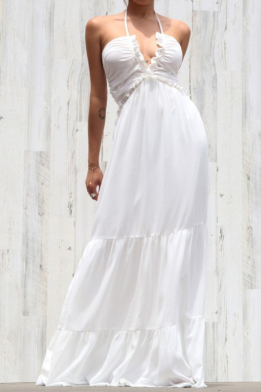 Tiered Woven Maxi Dress