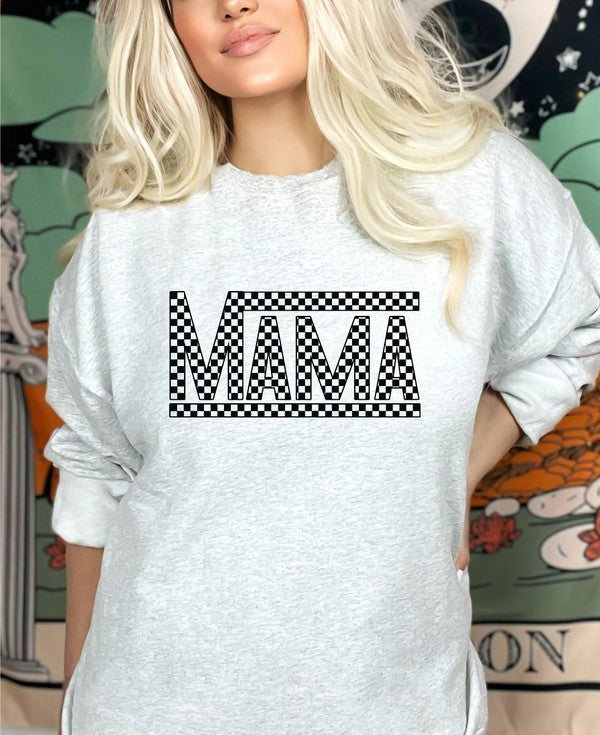 Checkered Mama Crewneck Sweatshirt