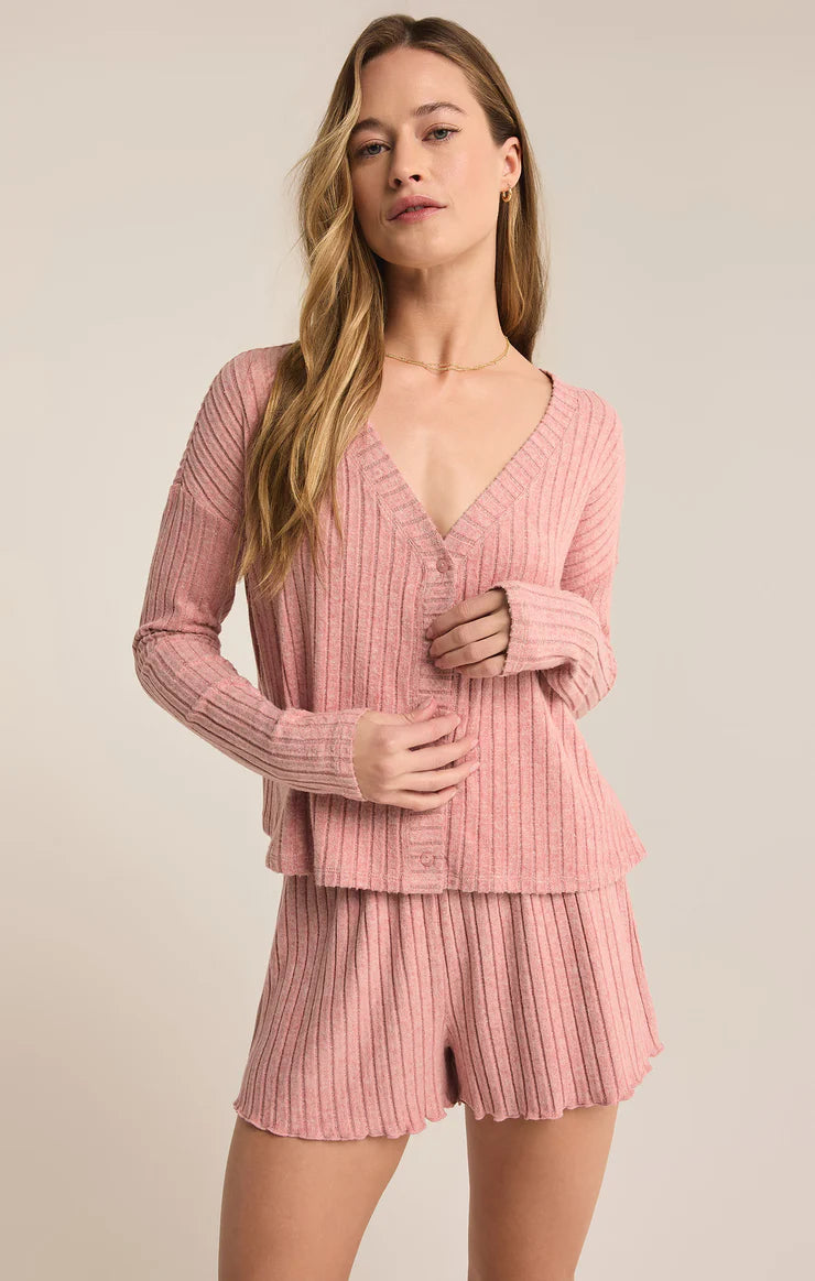 Mara Cardigan Top, Rose