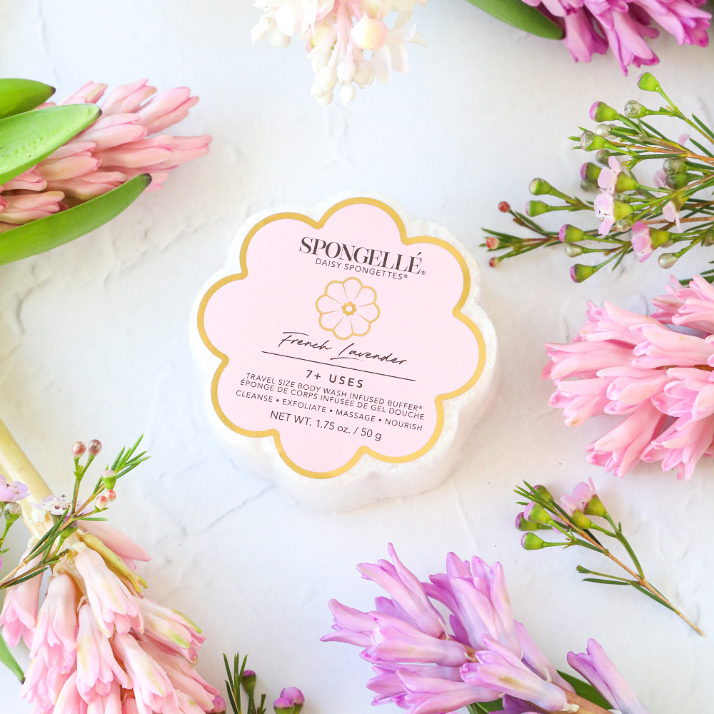 French Lavender Daisy Spongette | Spring Gifts