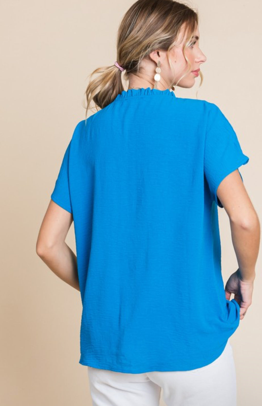 Dolman Sleeve Top, Turquoise