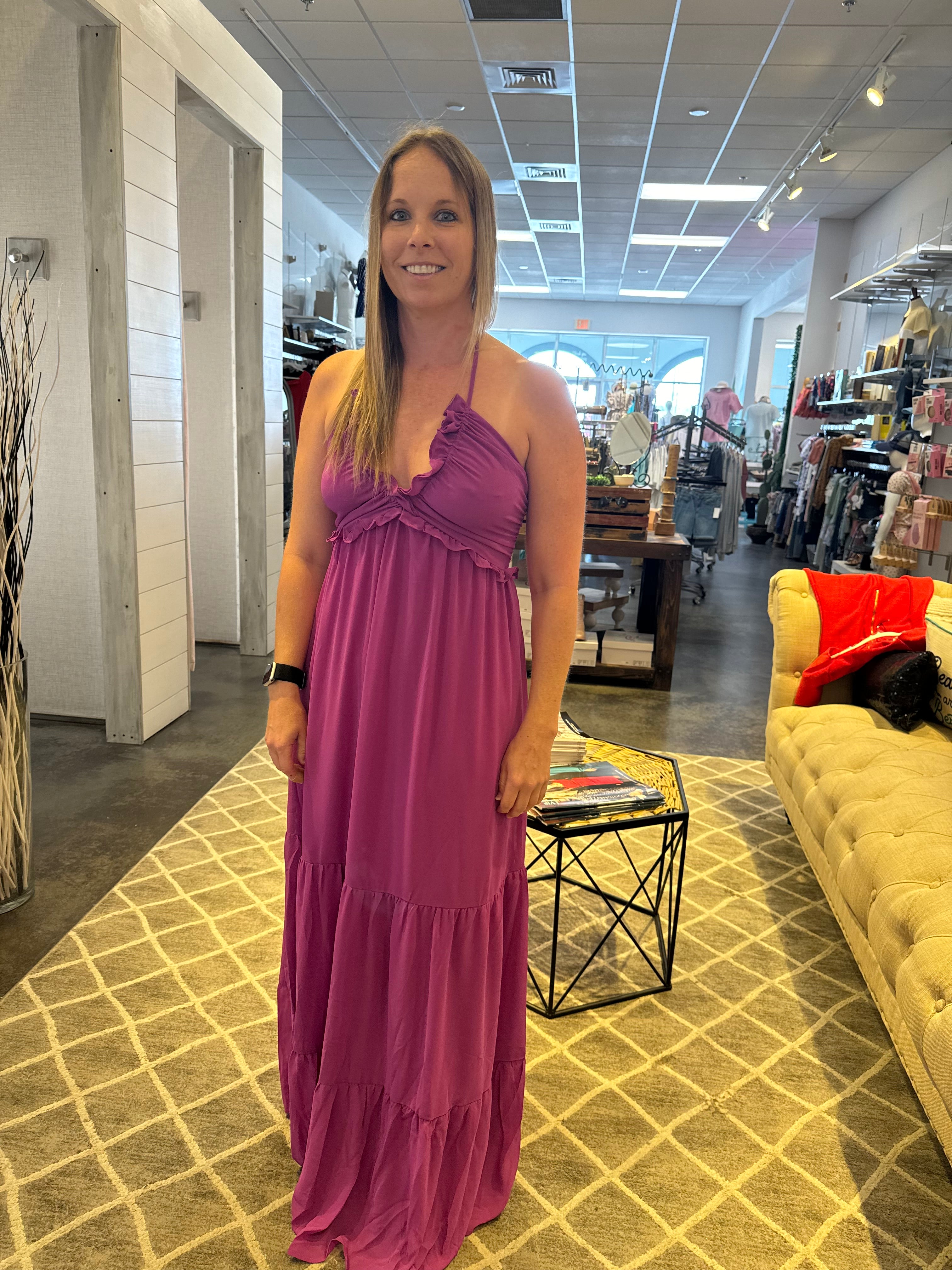 Tiered Woven Maxi Dress