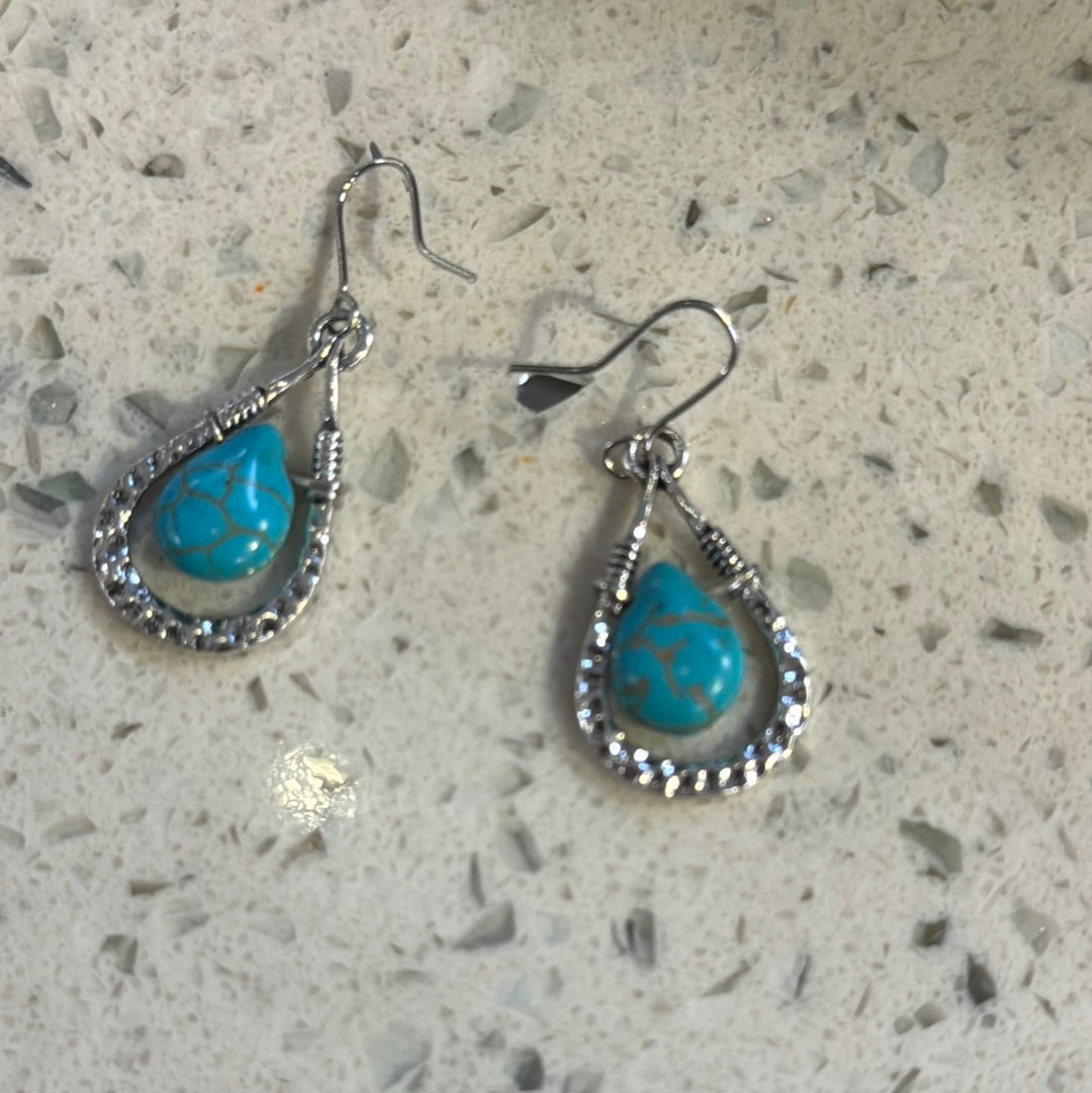 Turquoise Teardrop Earring
