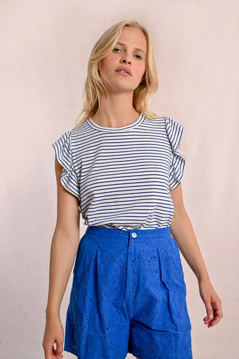 Sailor Navy Strip Top