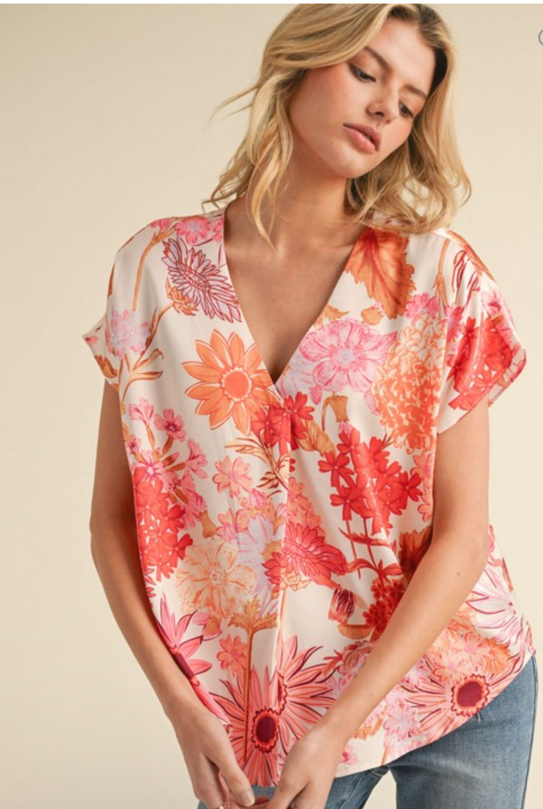 Sunflower Satin Blouse