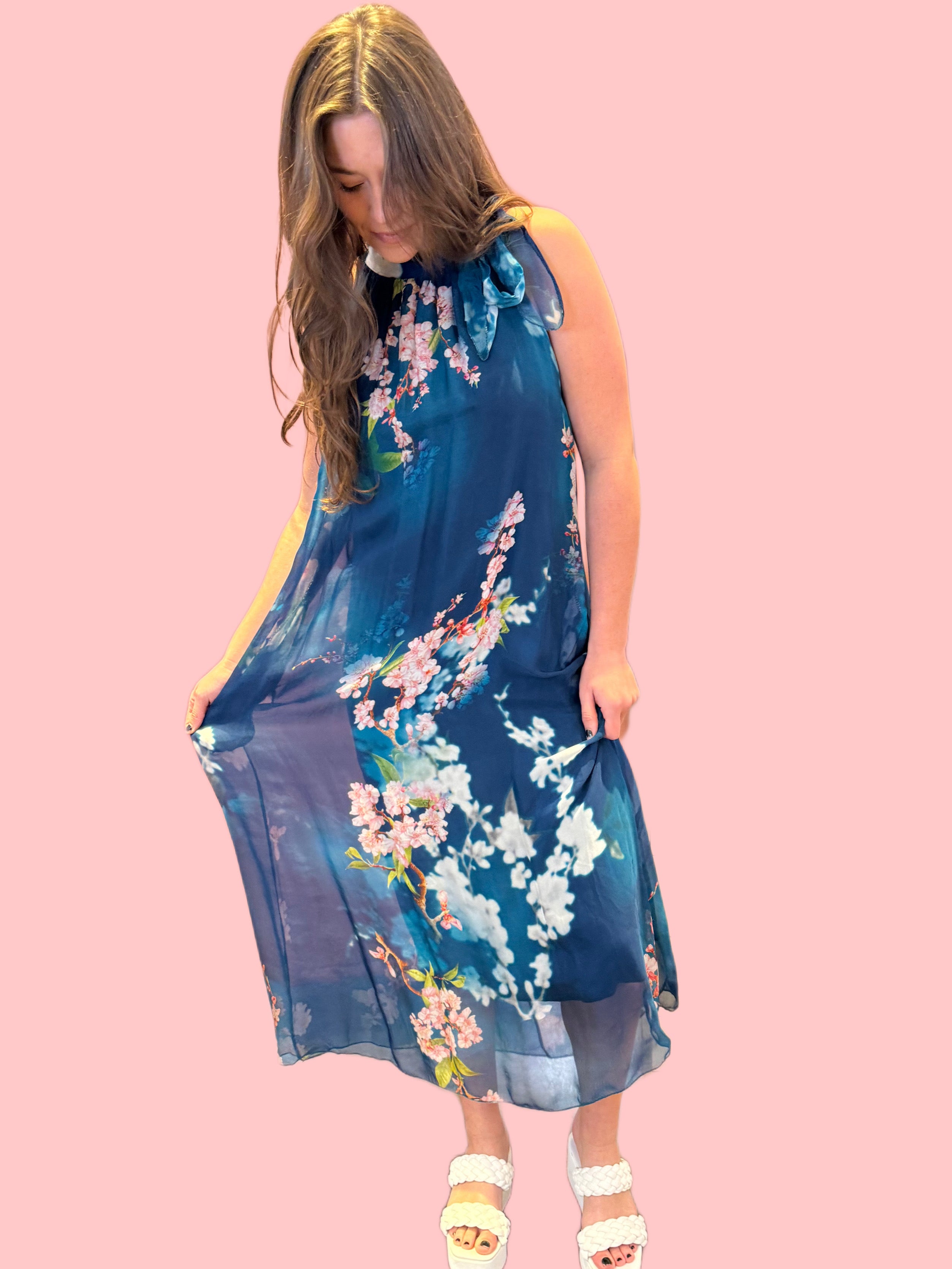 Flower Blue Maxi-One size