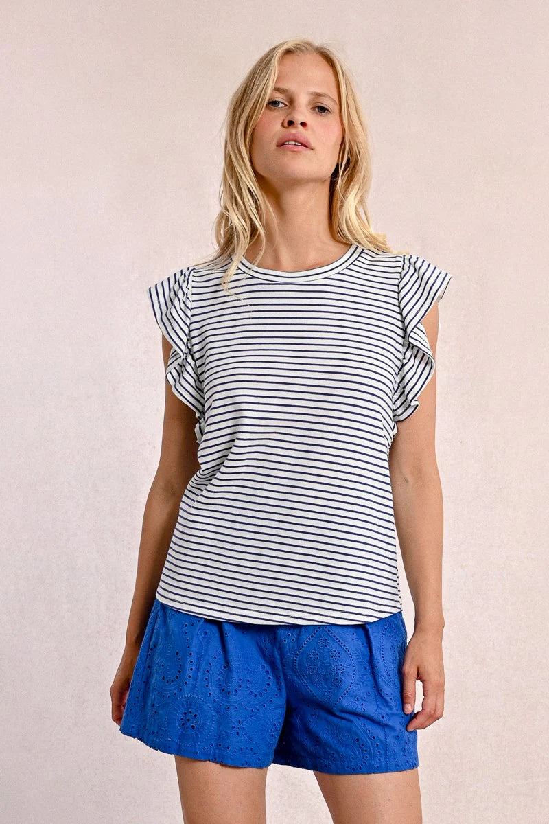Sailor Navy Strip Top