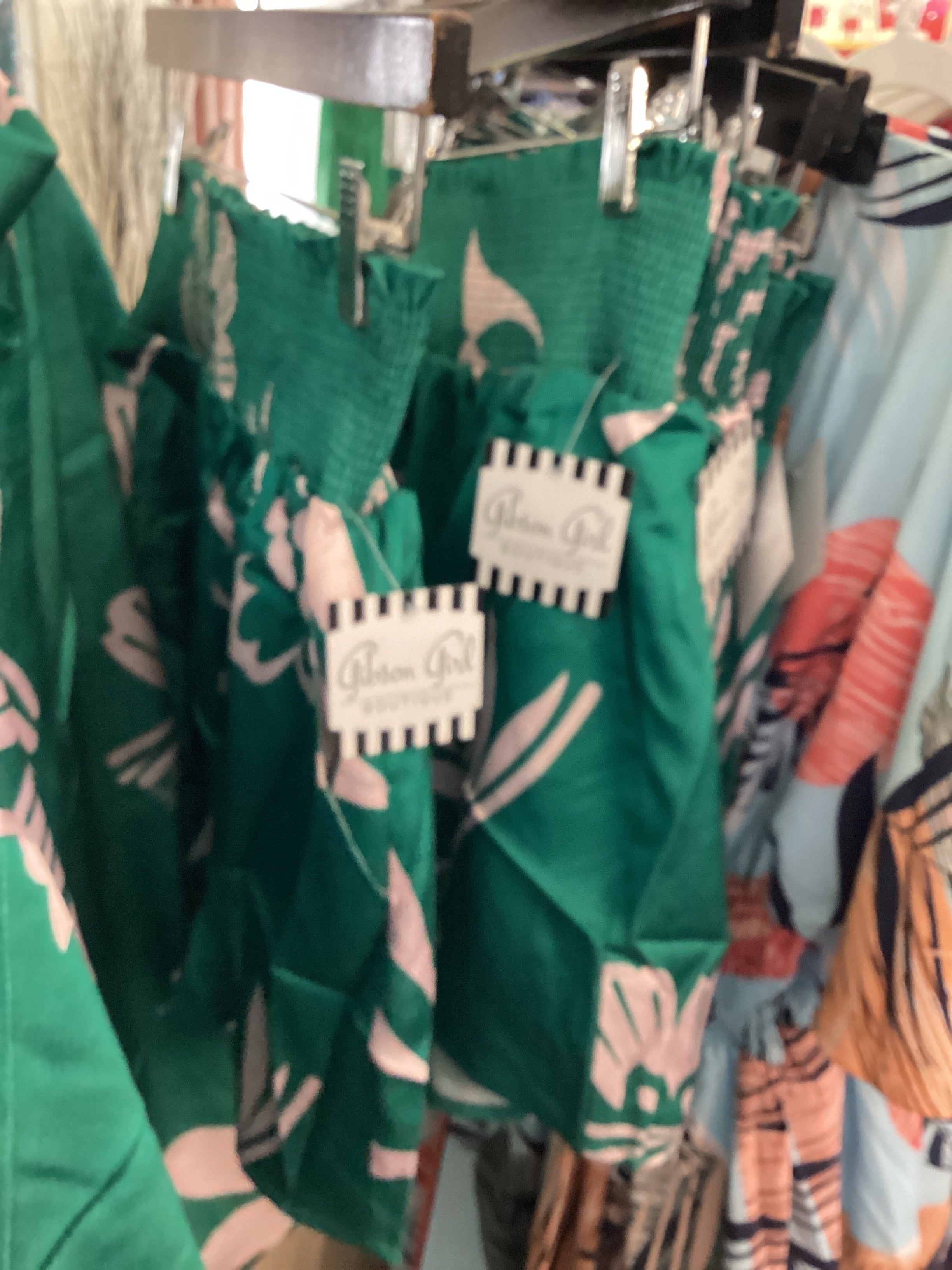 Satin Smock Short, Green