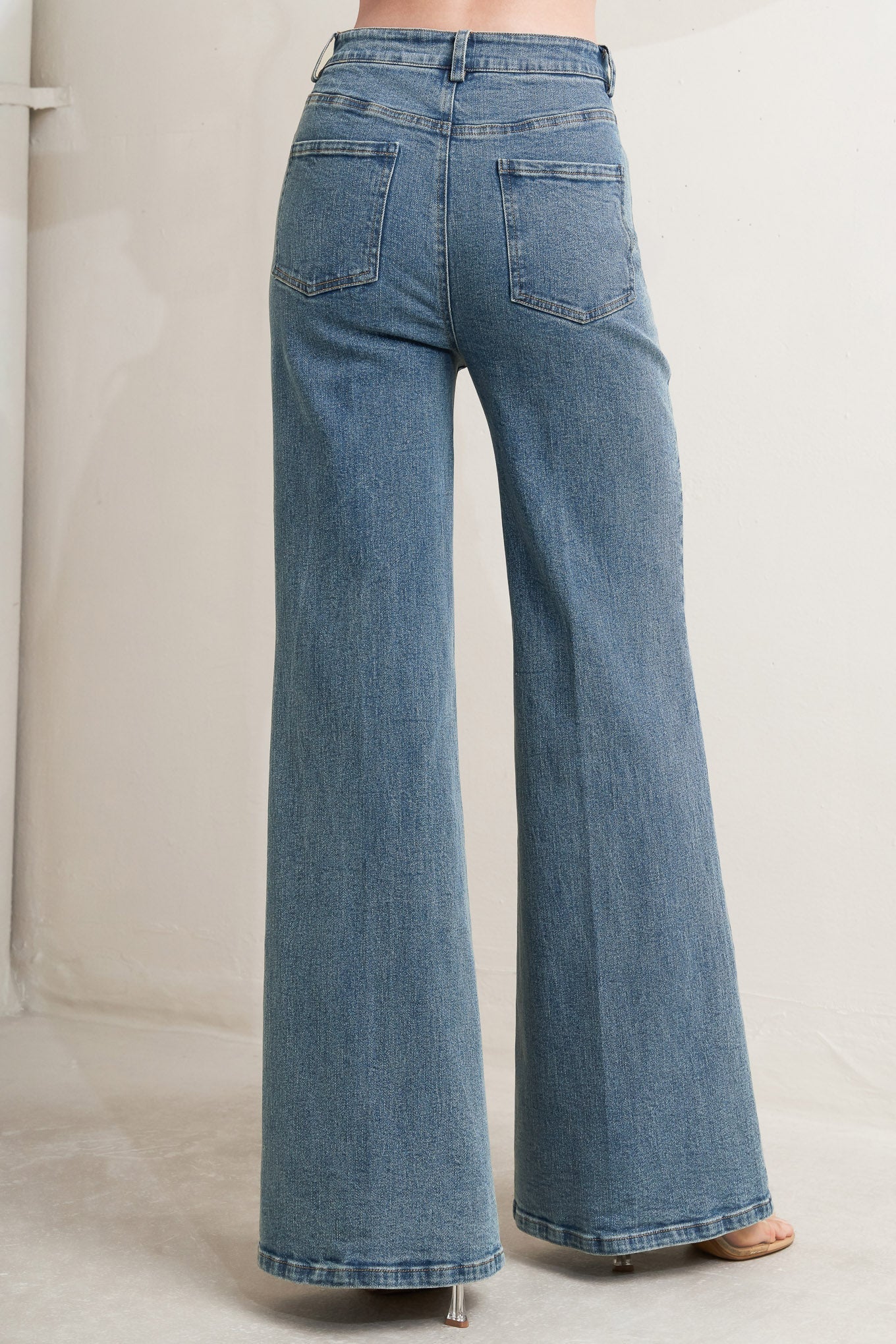 NO SECOND THOUGHT WASHED DENIM PANTS