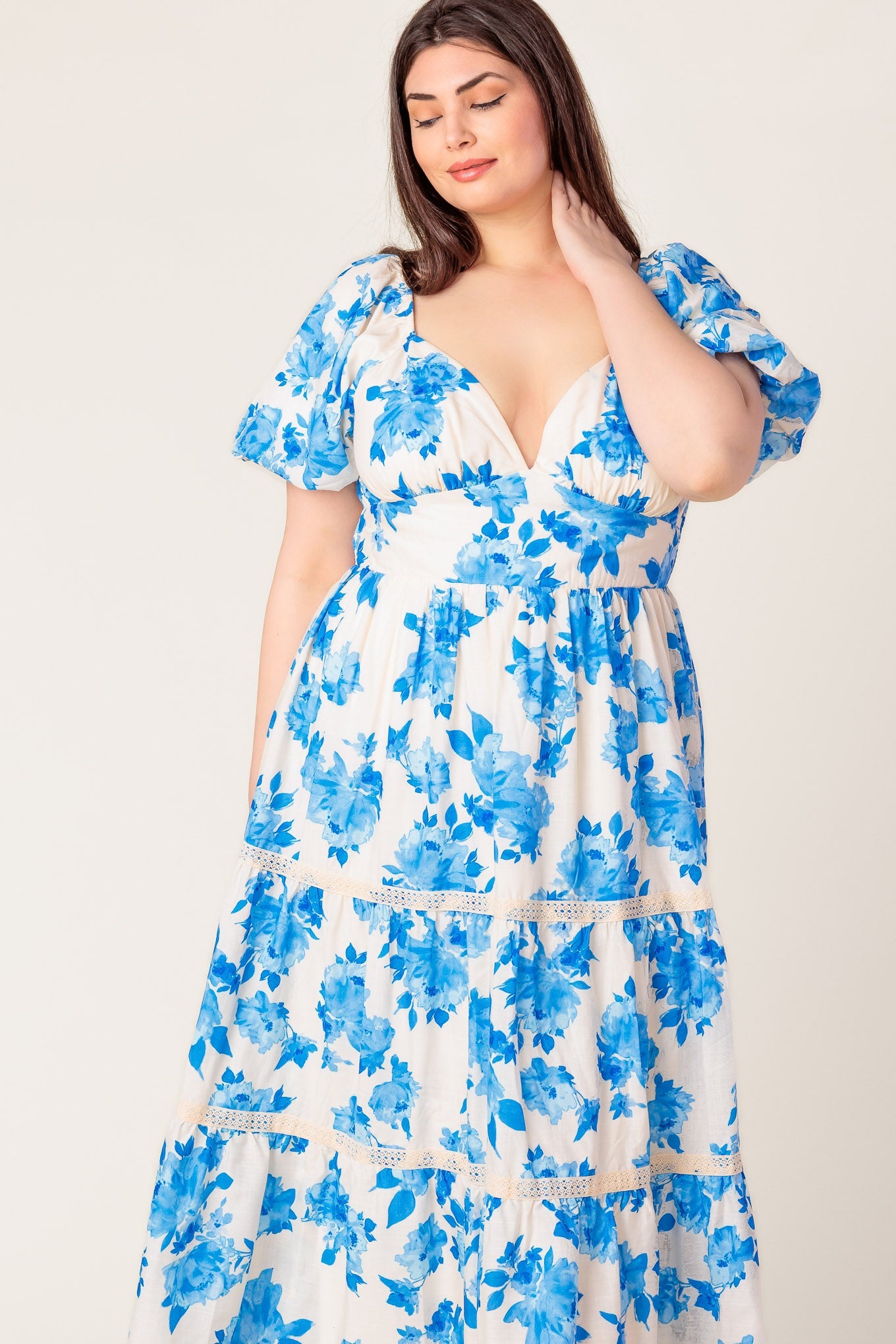 BLOOMING DAY WOVEN MIDI DRESS