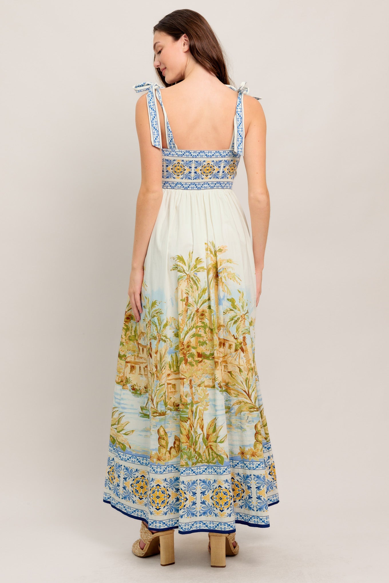 POSTCARD PERFECT WOVEN MAXI DRESS