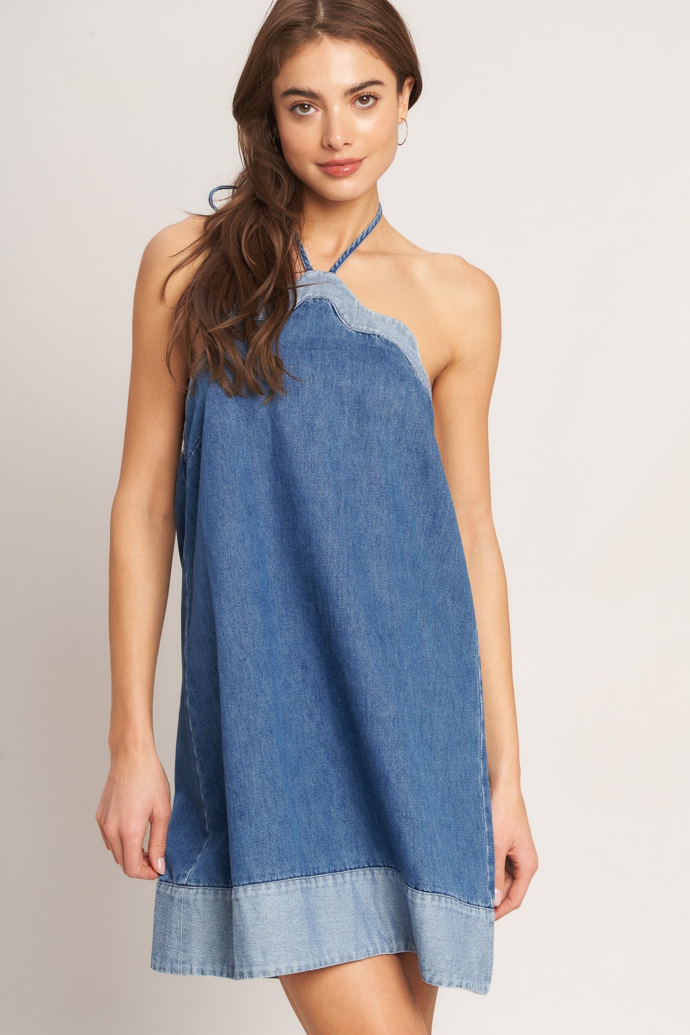 LAIDBACK LUXE DENIM MINI DRESS