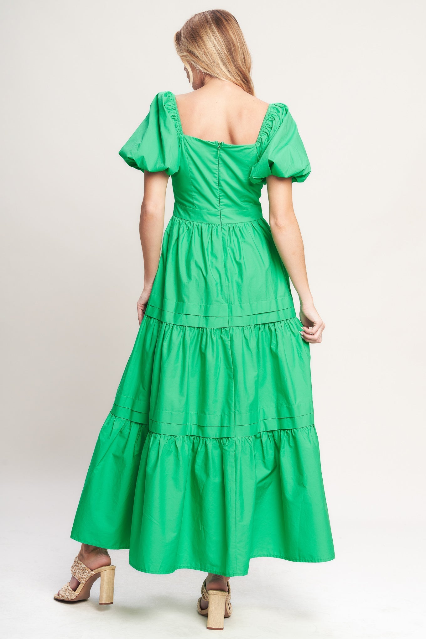 SWEET VERDANT WOVEN MAXI DRESS