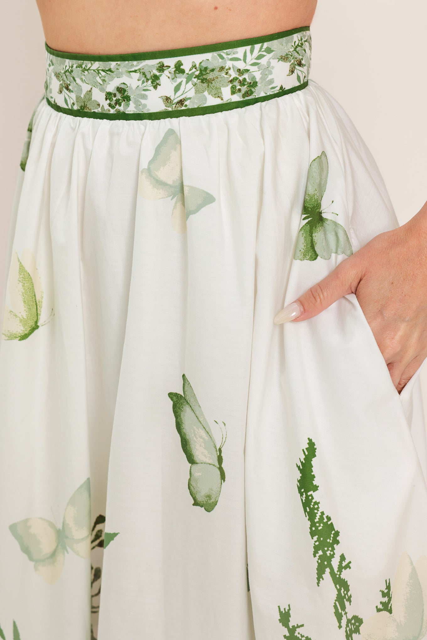 GREENHOUSE ROMANCE WOVEN MAXI SKIRT