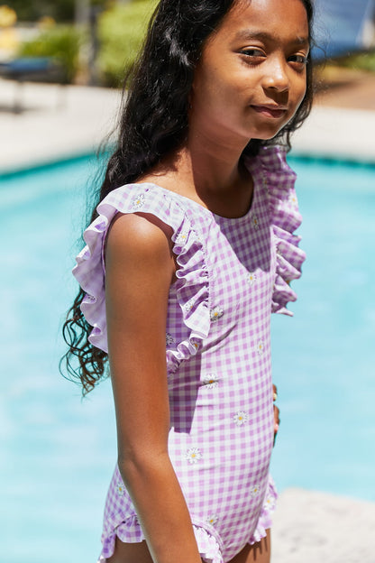 KIDS- Float On Ruffled One-Piece, Pink