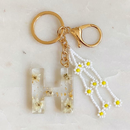 Baby Daisy Initial Key Chain