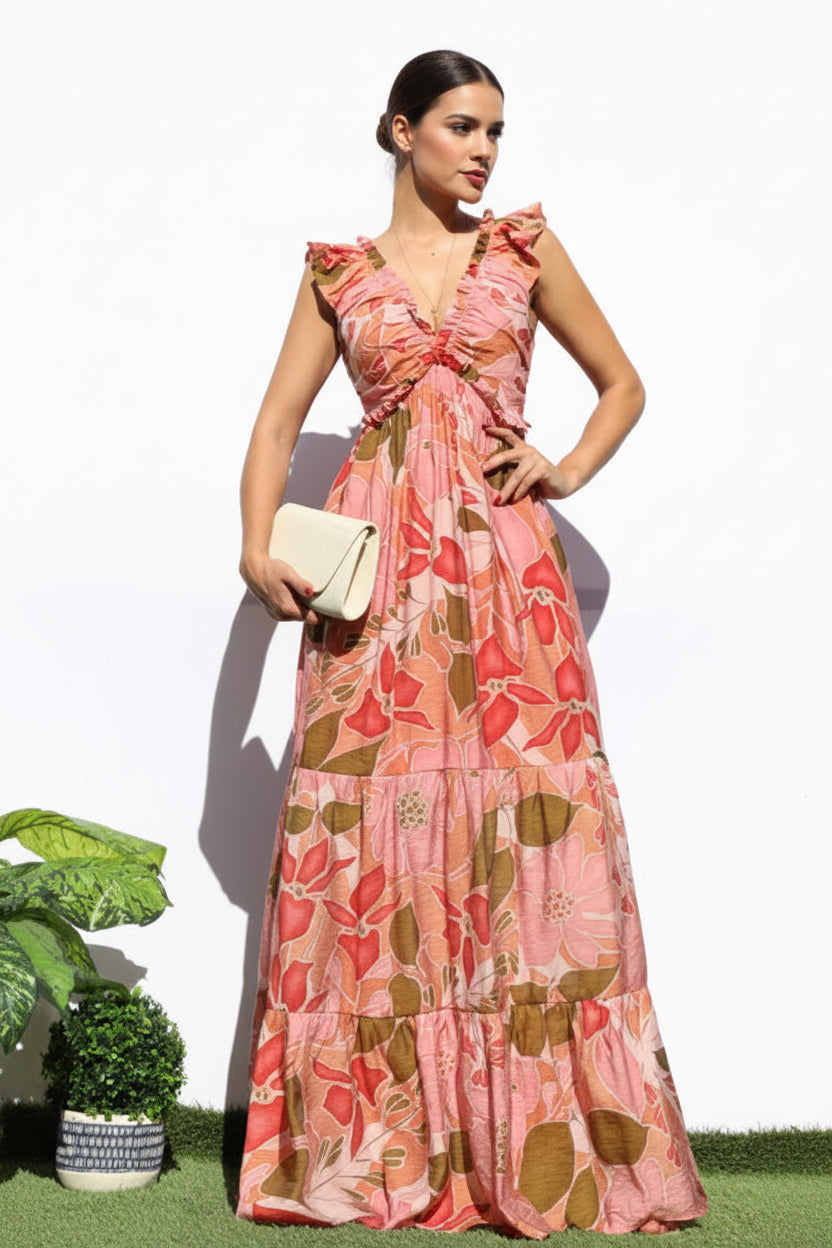 Tie Back Maxi Dress