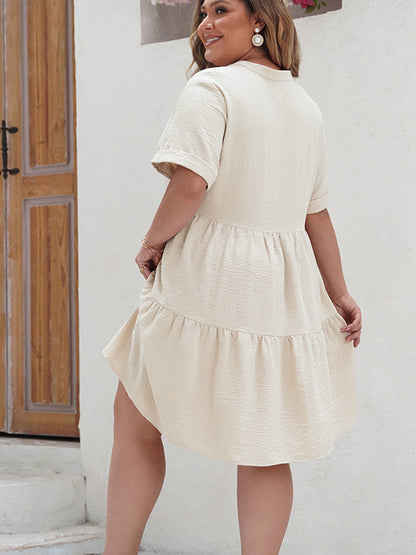 Plus Size Short Sleeve Dress