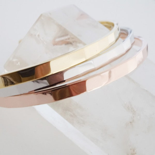 Skinny Hammered Cuff Bracelet