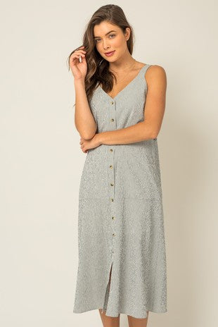 Button Pinstripe Dress