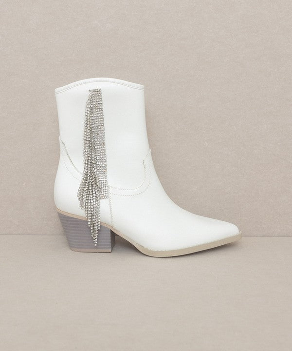 Rhinestone Fringe Boot