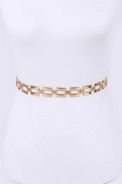 Square Link Fashion Chain Belt