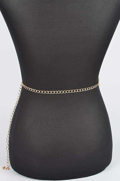 Classic Rhinestone Chain Belt