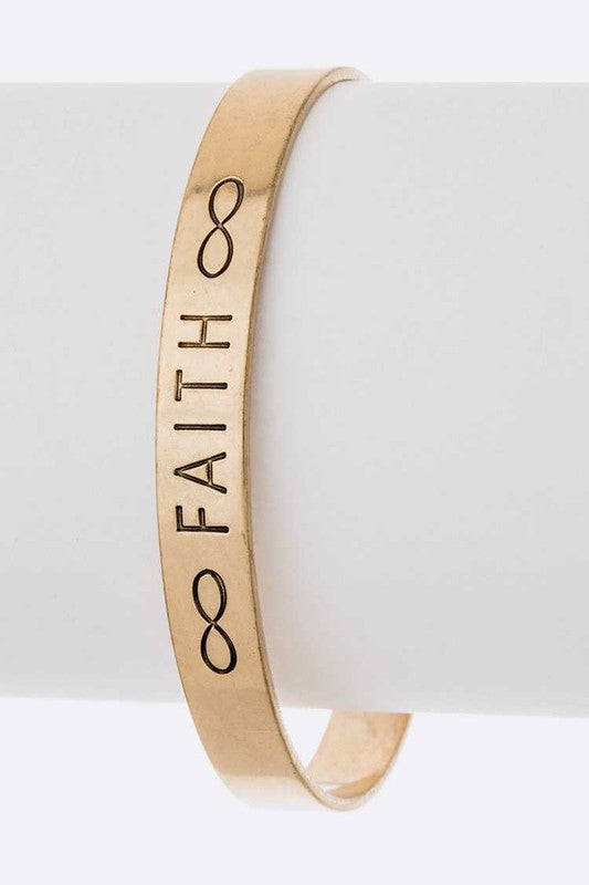 Faith Engraved Open Cuff