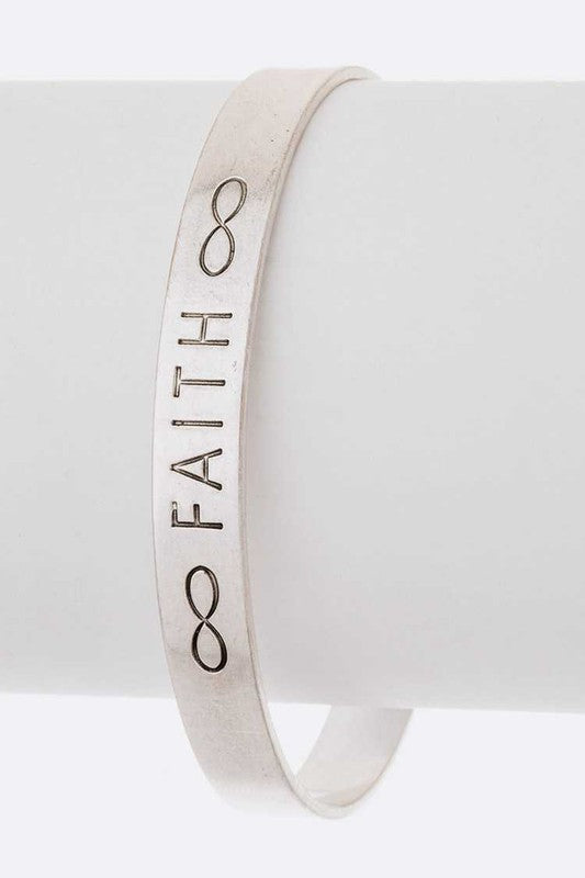 Faith Engraved Open Cuff