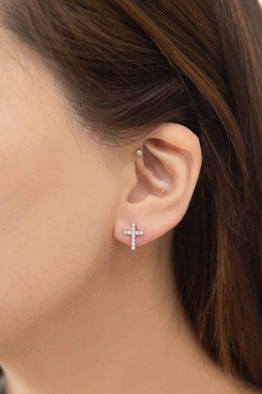 Cross Stud Earrings