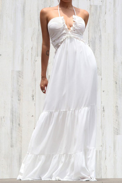 Tiered Woven Maxi Dress