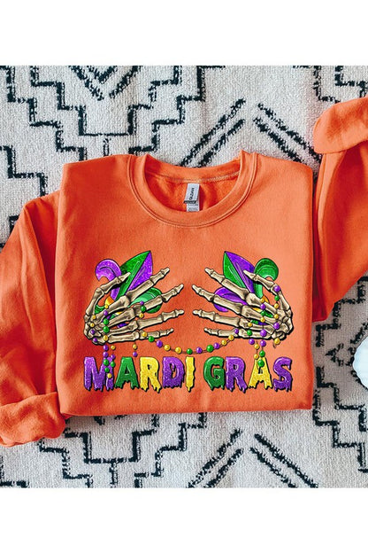 MARDI GRAS FLEECE SWEATSHIRT