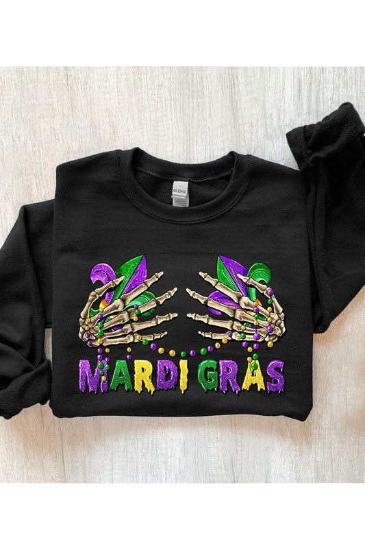 MARDI GRAS FLEECE SWEATSHIRT