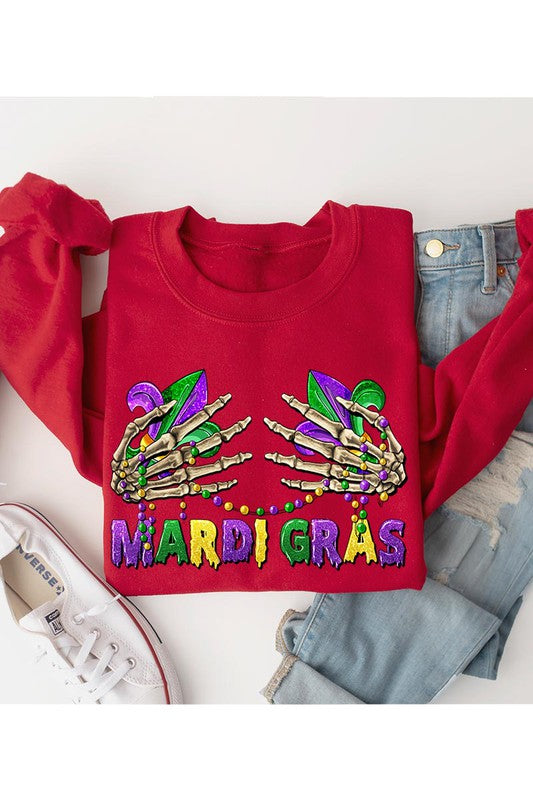 MARDI GRAS FLEECE SWEATSHIRT