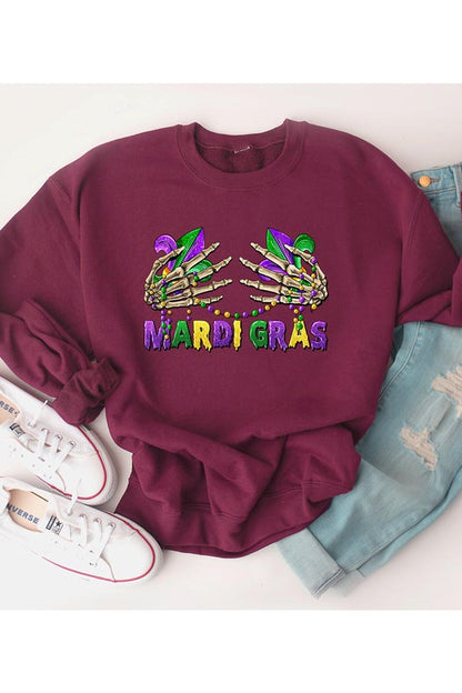 MARDI GRAS FLEECE SWEATSHIRT