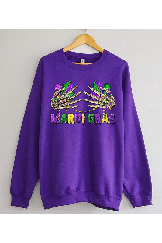 MARDI GRAS FLEECE SWEATSHIRT