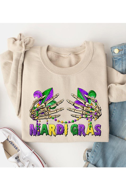 MARDI GRAS FLEECE SWEATSHIRT