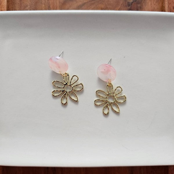 Lily Earrings Iridescent Pastel