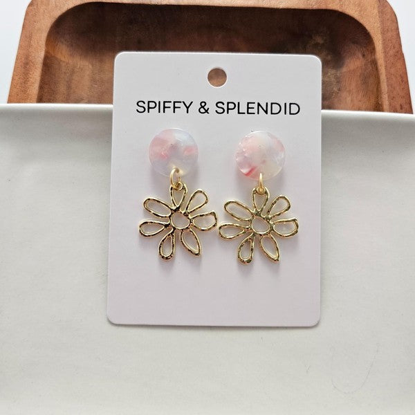 Lily Earrings Iridescent Pastel