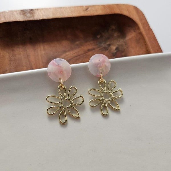 Lily Earrings Iridescent Pastel