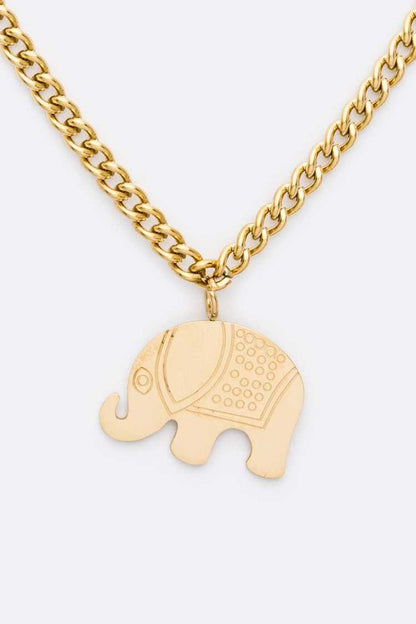 Elephant Pendant Necklace