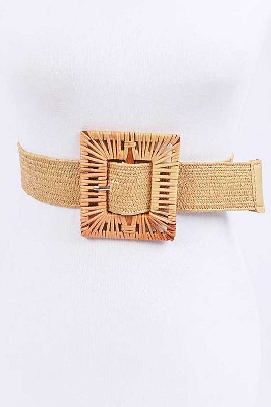 Plus Size Bamboo Buckle Elastic Belt