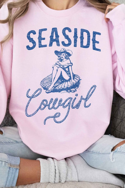 SEASIDE COWGIRL WESTERN GRAPHIC SWEATSHIRT