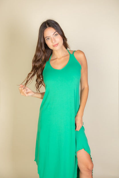 Solid Cami Double Strap Loose fit Dress