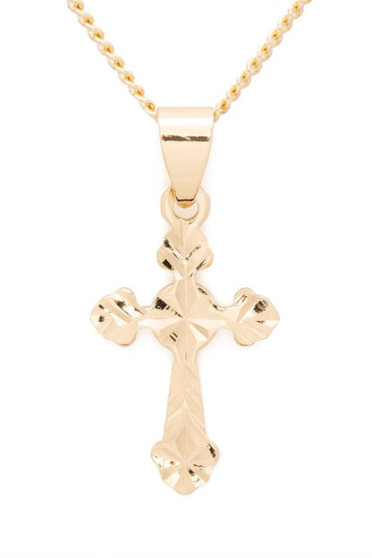 Cross Designed Pendant Necklace